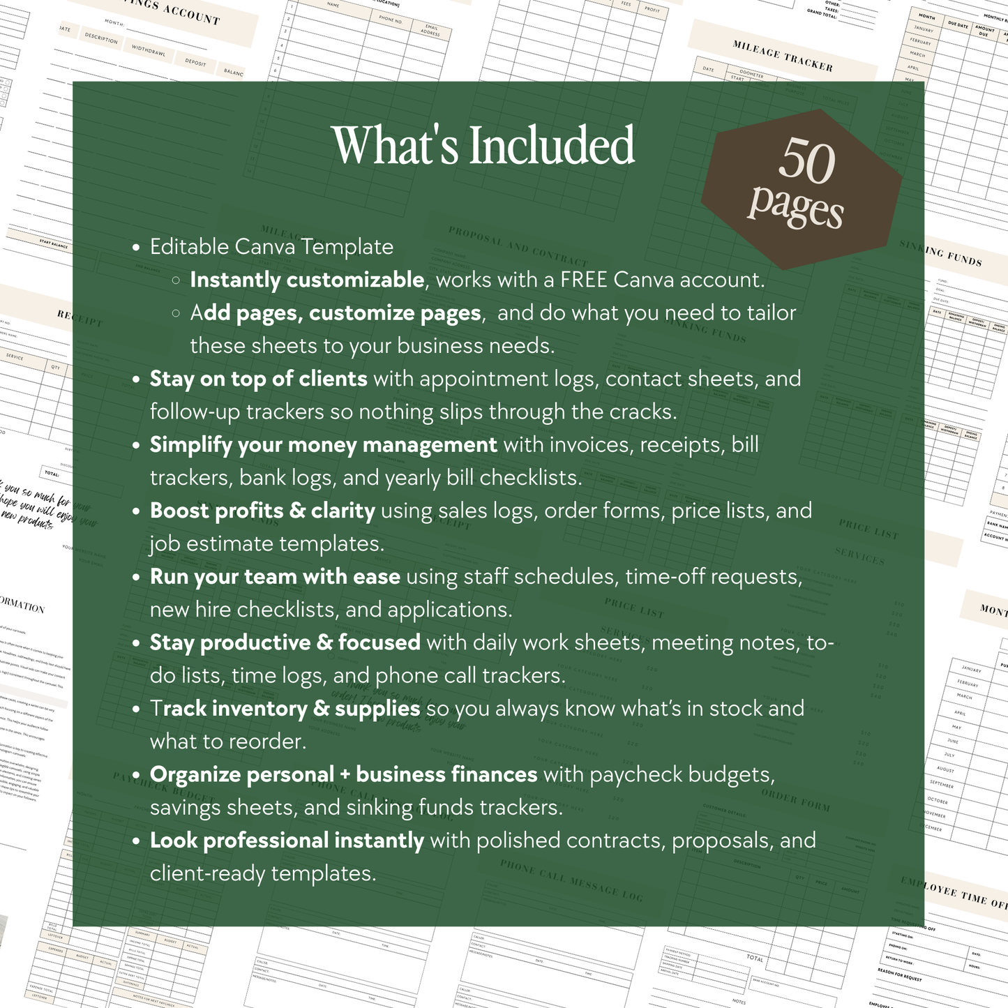 The Business Forms Bundle Template Pack